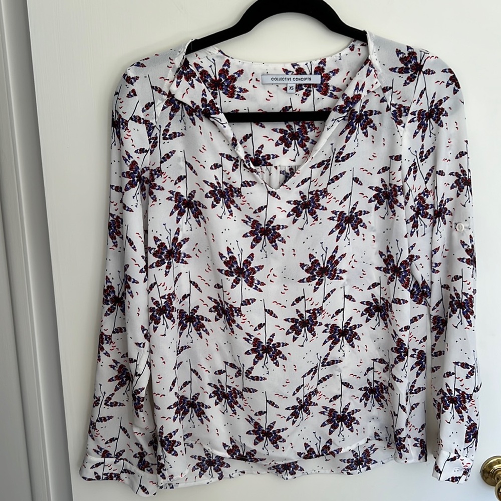 Flower print blouse